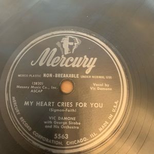 Vic Damone 78 RPM Record